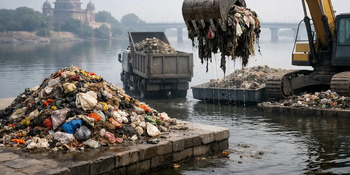 116.6 Metric Tonnes Removed From Yamuna Ghats In A Day