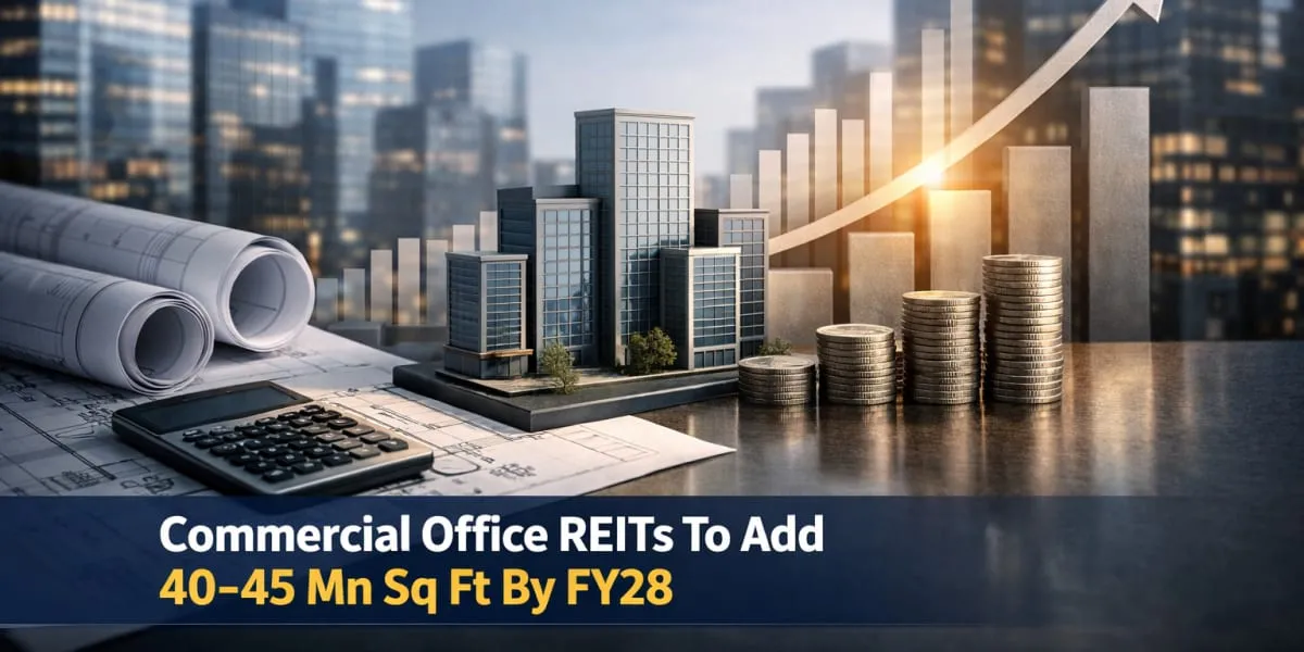 Commercial Office REITs To Add 40 to 45 Mn Sq Ft By FY28