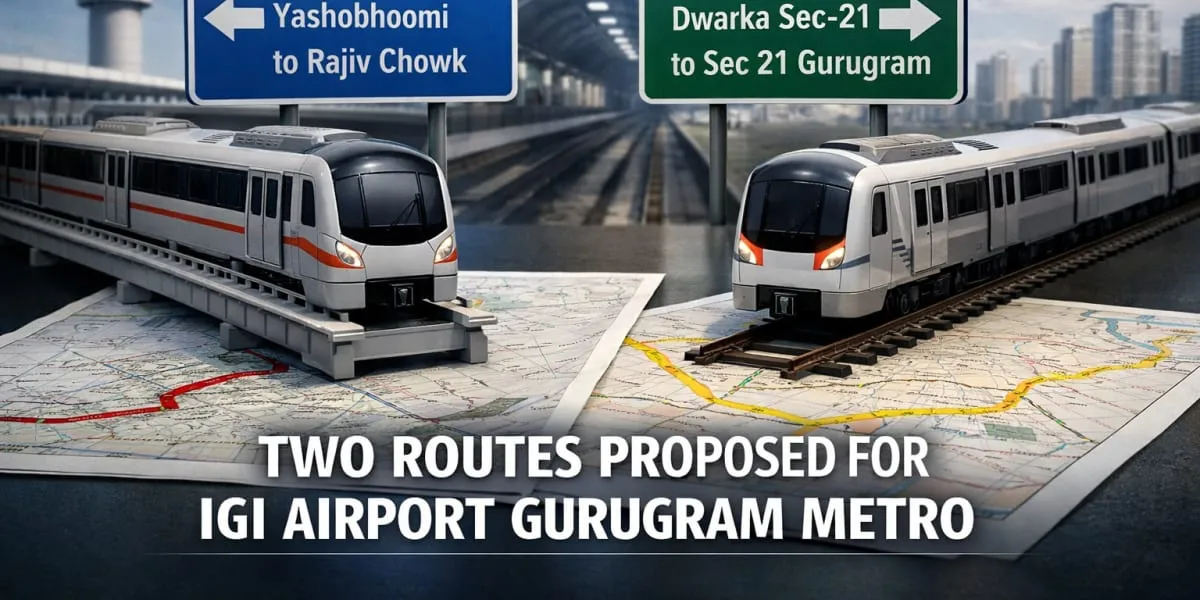 Two Routes Proposed For IGI Airport Gurugram Metro