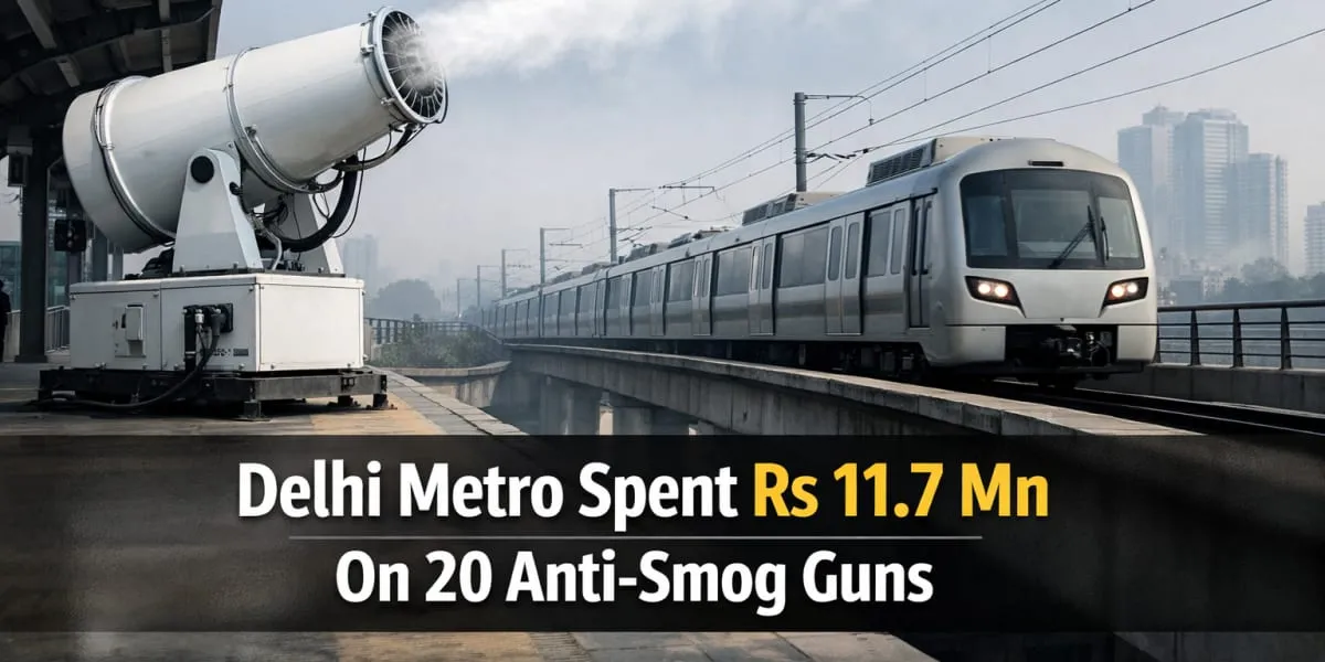 Delhi Metro Spent Rs 11.7 Mn On 20 Anti-Smog Guns