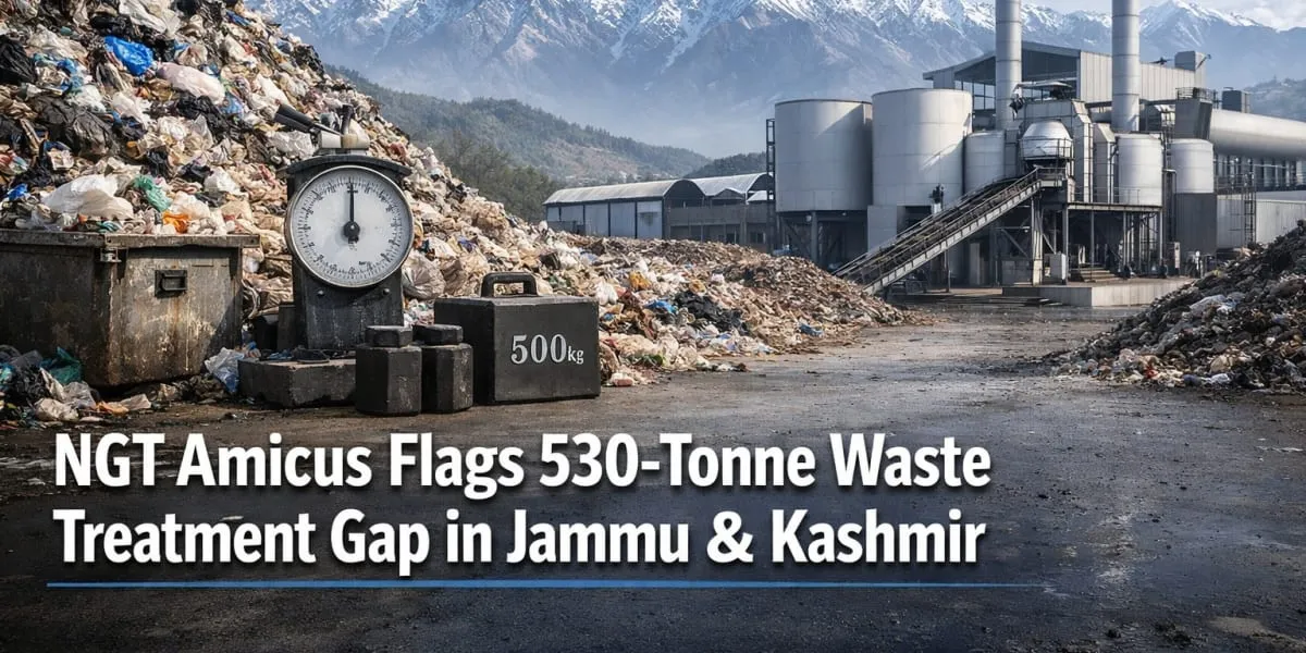 NGT Amicus Flags 530-Tonne Waste Treatment Gap in Jammu and Kashmir
