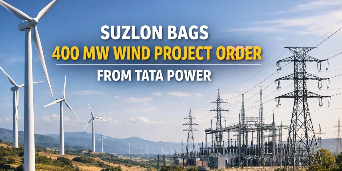 Suzlon Bags 400 MW Wind Project Order From Tata Power