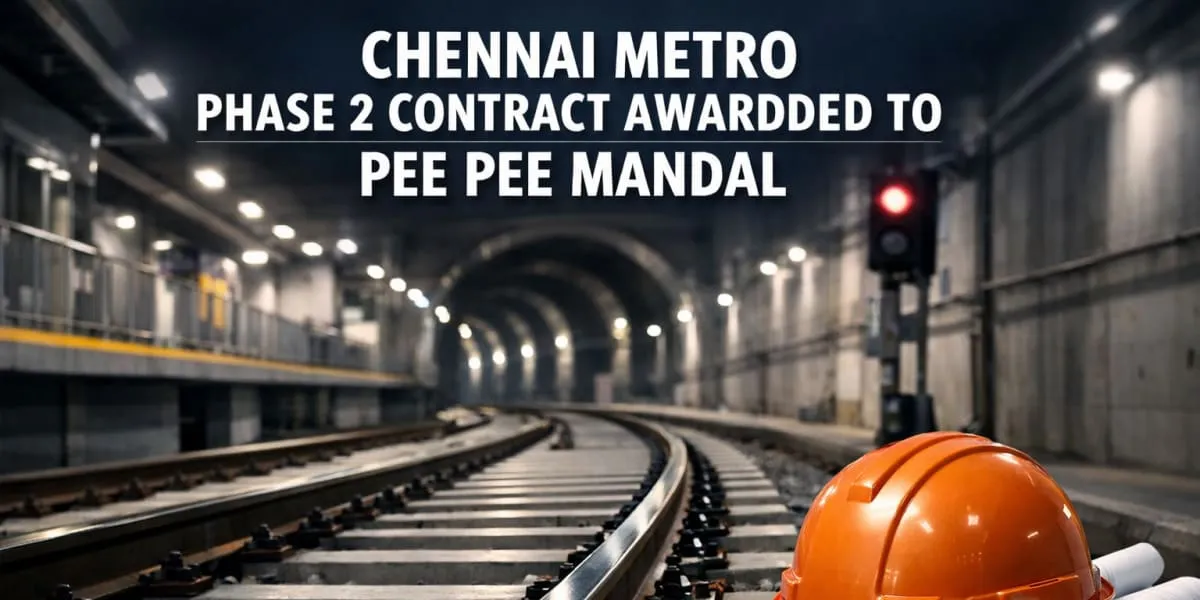 Chennai Metro Phase Two Track Contract Awarded To Pee Pee Mandal