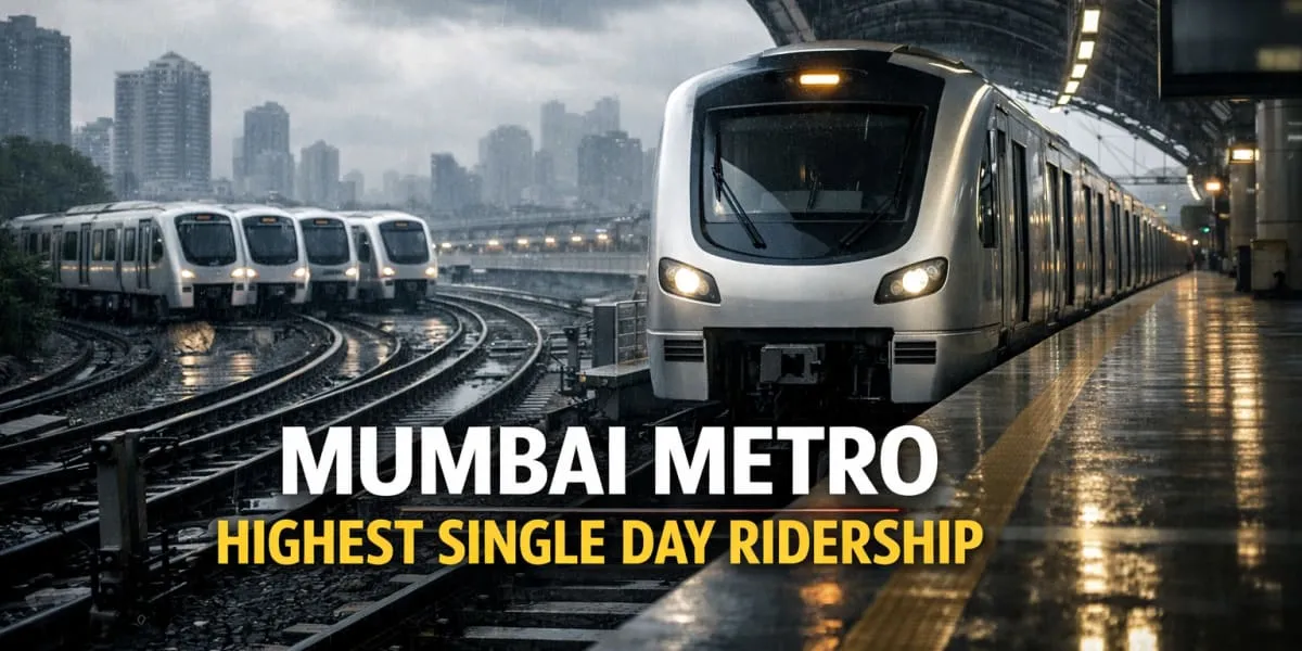 Mumbai Metro Records Highest Single Day Ridership