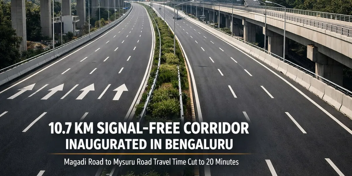 Shivakumar Opens 10.7 km Signal Free Corridor In Bengaluru