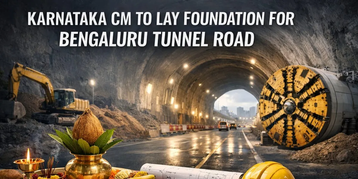 Karnataka CM To Lay Foundation For Bengaluru Tunnel Road