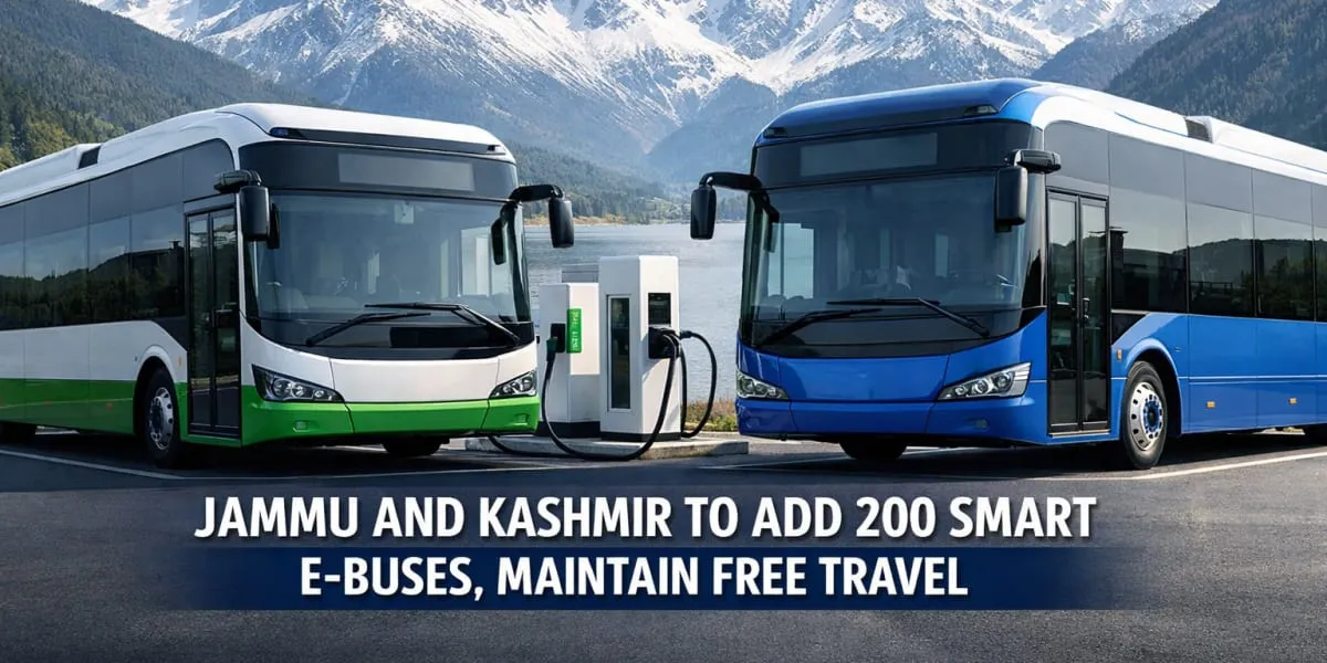 Jammu And Kashmir To Add 200 Smart E-Buses, Maintain Free Travel