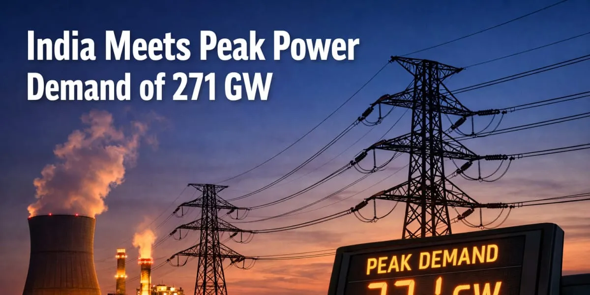 India Meets Peak Power Demand Of 271 GW