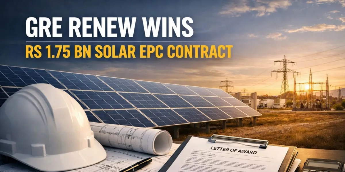 GRE Renew Wins Rs 1.75 bn Solar EPC Contract