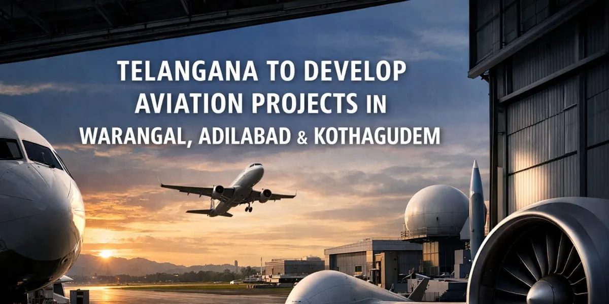 Telangana To Develop Aviation Projects In Warangal Adilabad Kothagudem