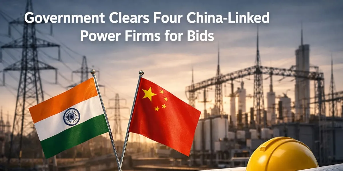 Government Clears Four China Linked Power Firms For Bids