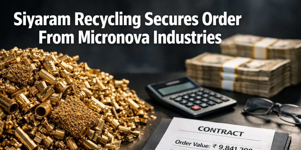 Siyaram Recycling Secures Order From Micronova Industries