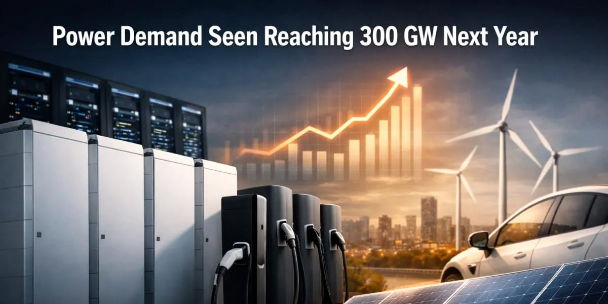 Power Demand Seen Reaching 300 GW Next Year