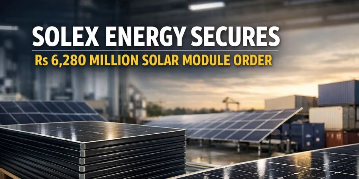 Solex Energy Secures Rs 6,280 Million Solar Module Order