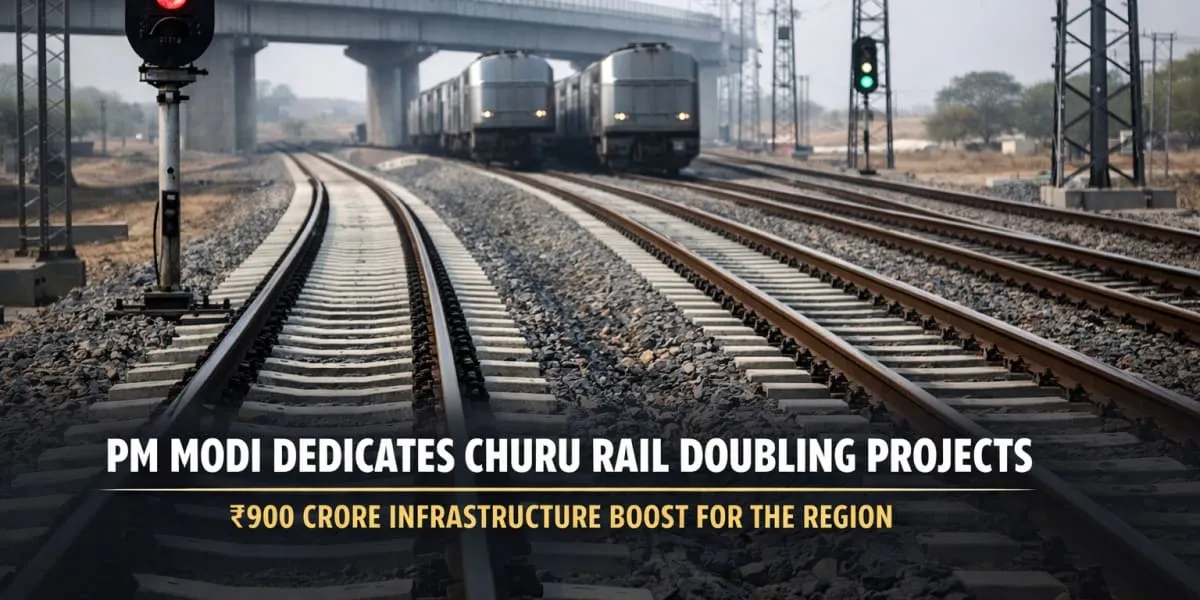 PM Modi Dedicates Churu Rail Doubling Projects