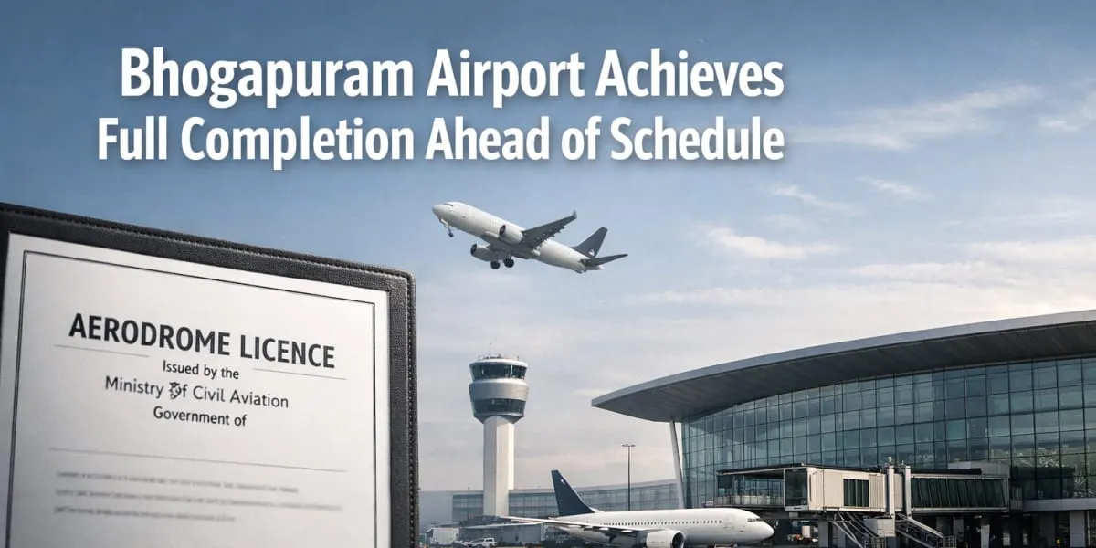 Bhogapuram Airport Achieves Full Completion Ahead Of Schedule