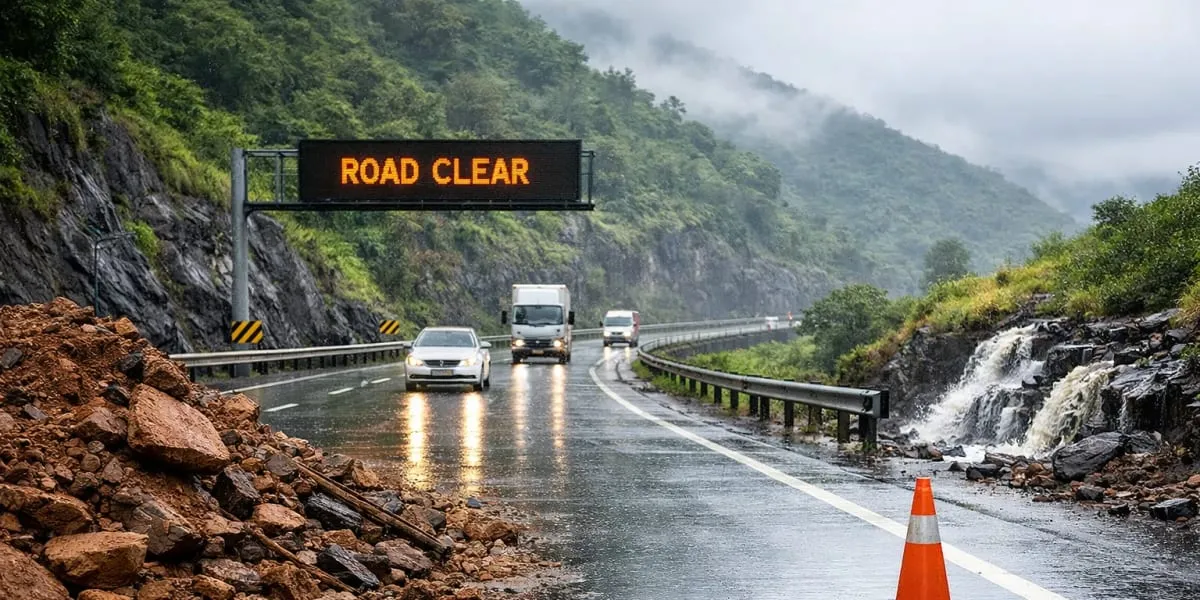 Pune Expressway Reopens After Debris And Water Clearance