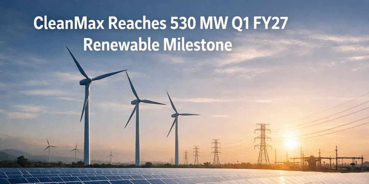 CleanMax Reaches 530 MW Q1 FY27 Renewable Milestone