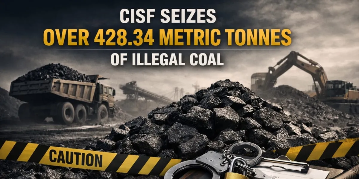 CISF Seizes Over 428.34 Metric Tonnes Of Illegal Coal