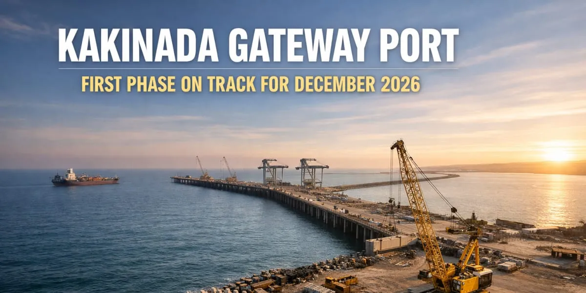 Kakinada Gateway Port First Phase On Track For December 2026
