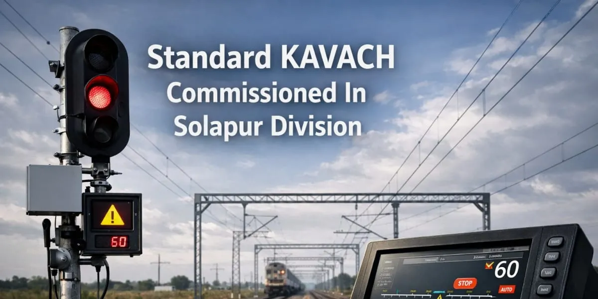 Standard KAVACH Commissioned In Solapur Division