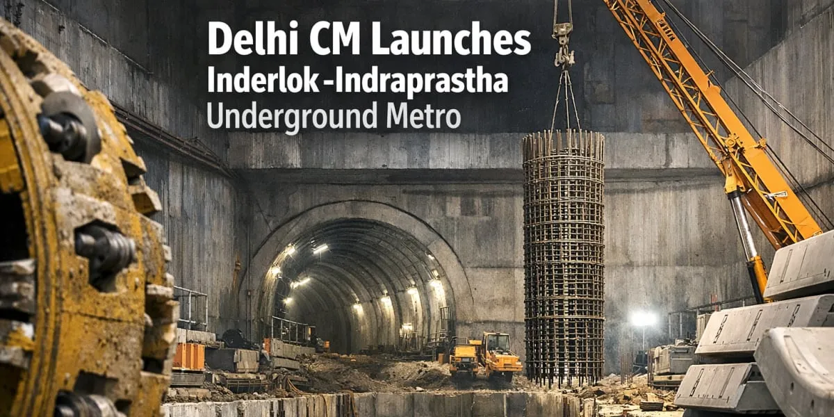 Delhi CM Launches Inderlok-Indraprastha Underground Metro