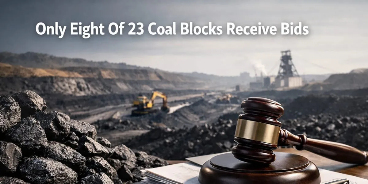 Only Eight Of 23 Coal Blocks Receive Bids