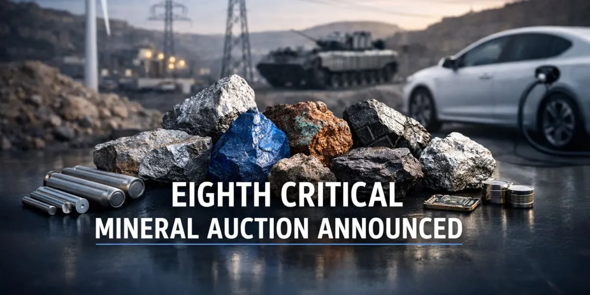 Government Launches Eighth Critical Mineral Auction