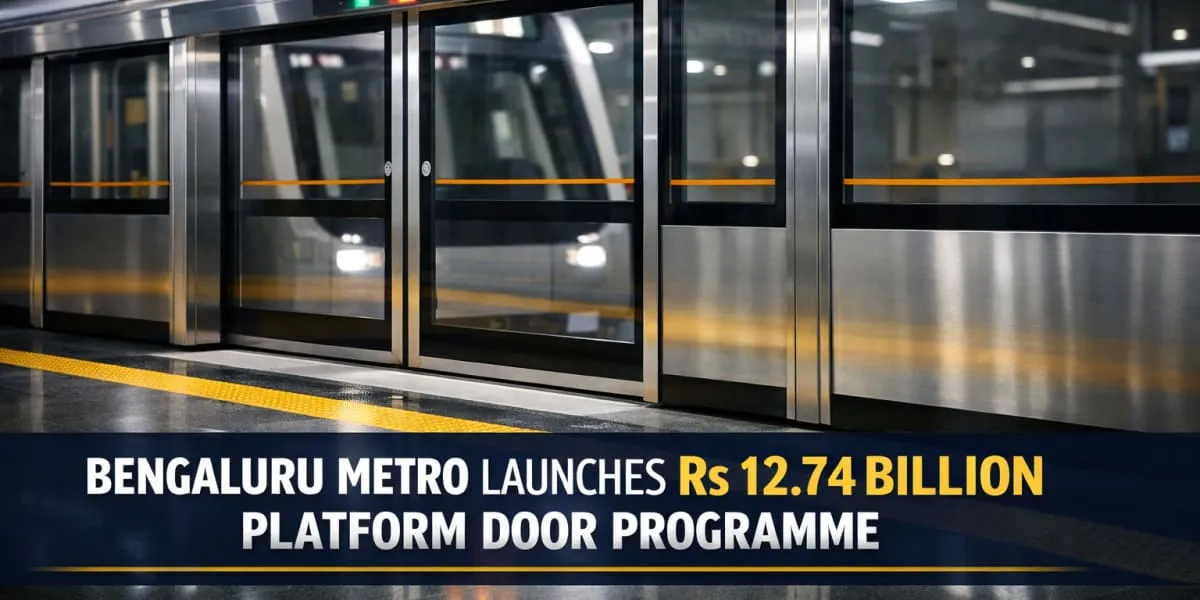 Bengaluru Metro Launches Rs 12.74 Billion Platform Door Programme