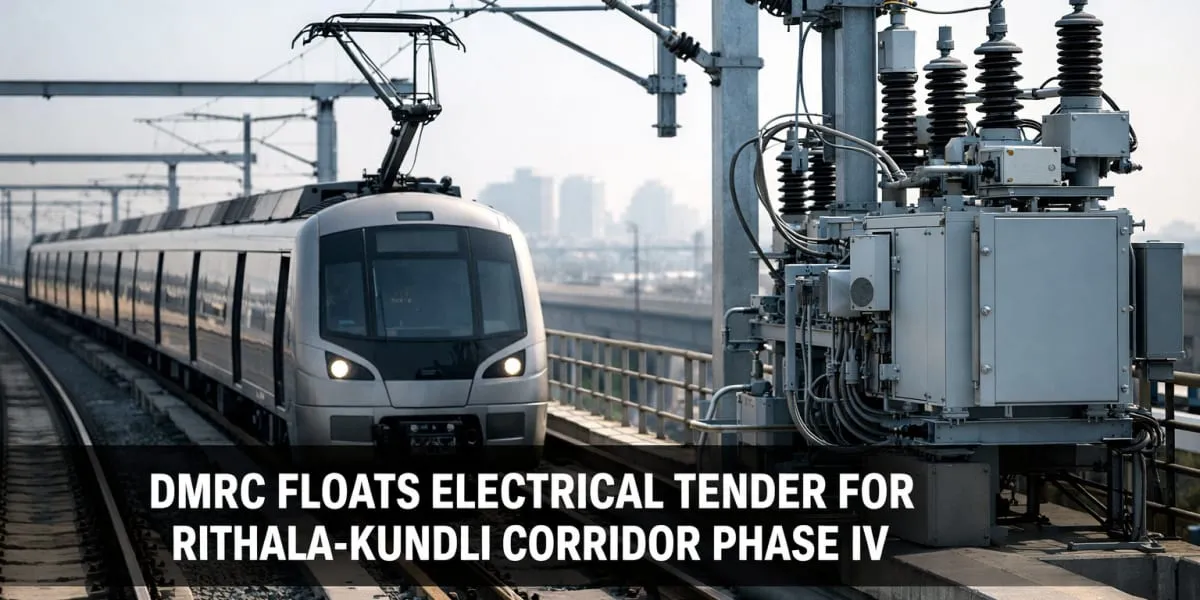 DMRC Floats Electrical Tender For Rithala-Kundli Corridor Phase IV