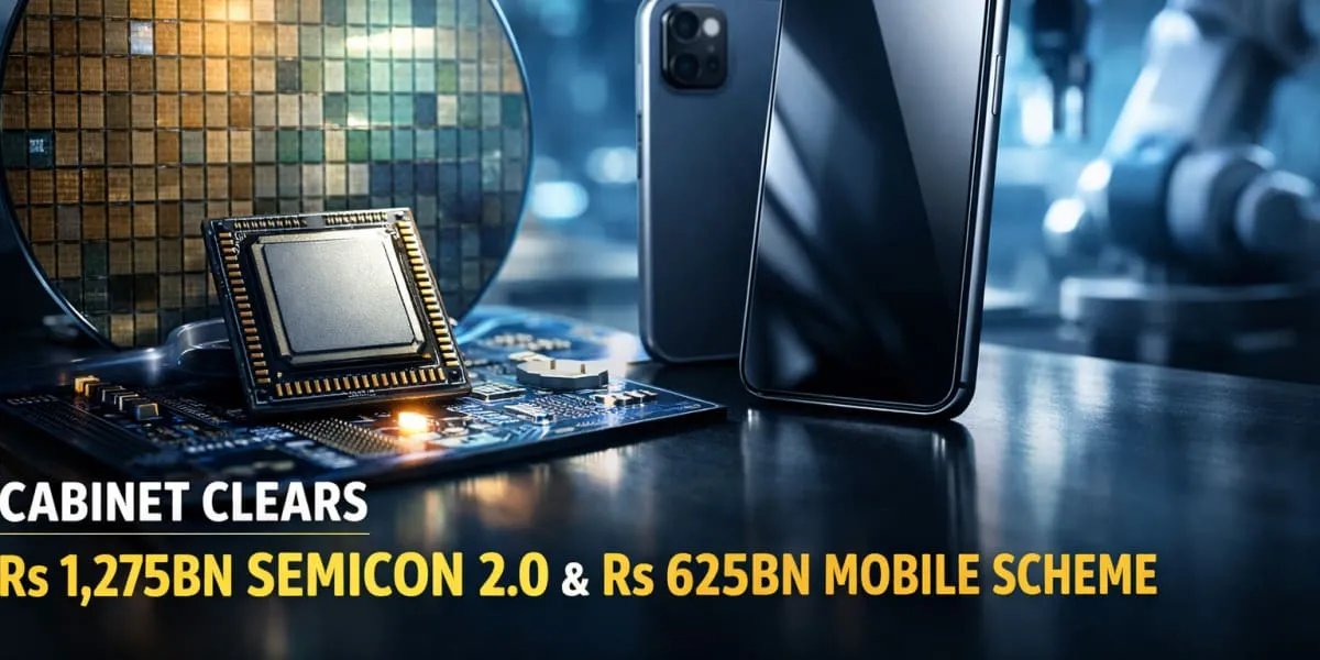 Cabinet Clears Rs 1,275bn Semicon 2.0 and Rs 625bn Mobile Scheme