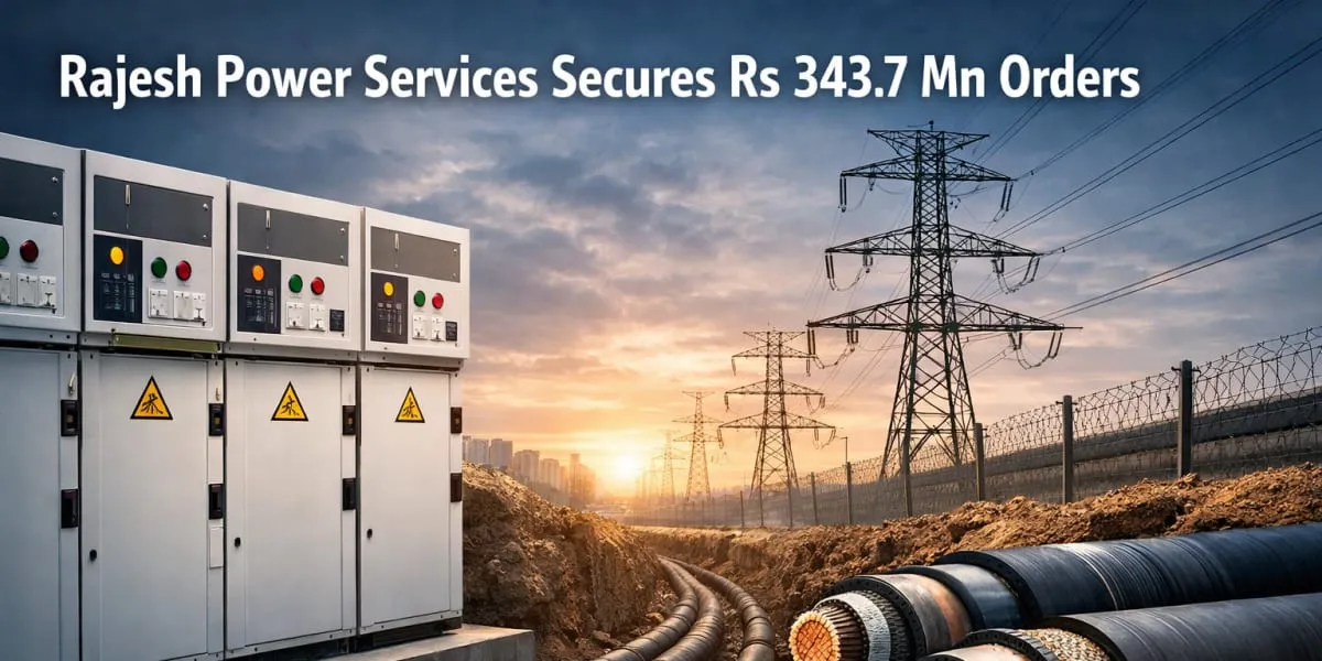 Rajesh Power Services Secures Rs 343.7 mn Orders
