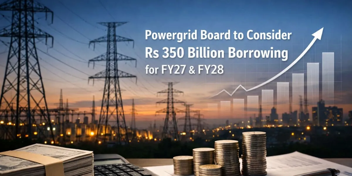 Powergrid Board To Consider Rs 350 Billion Borrowing For FY27 And FY28