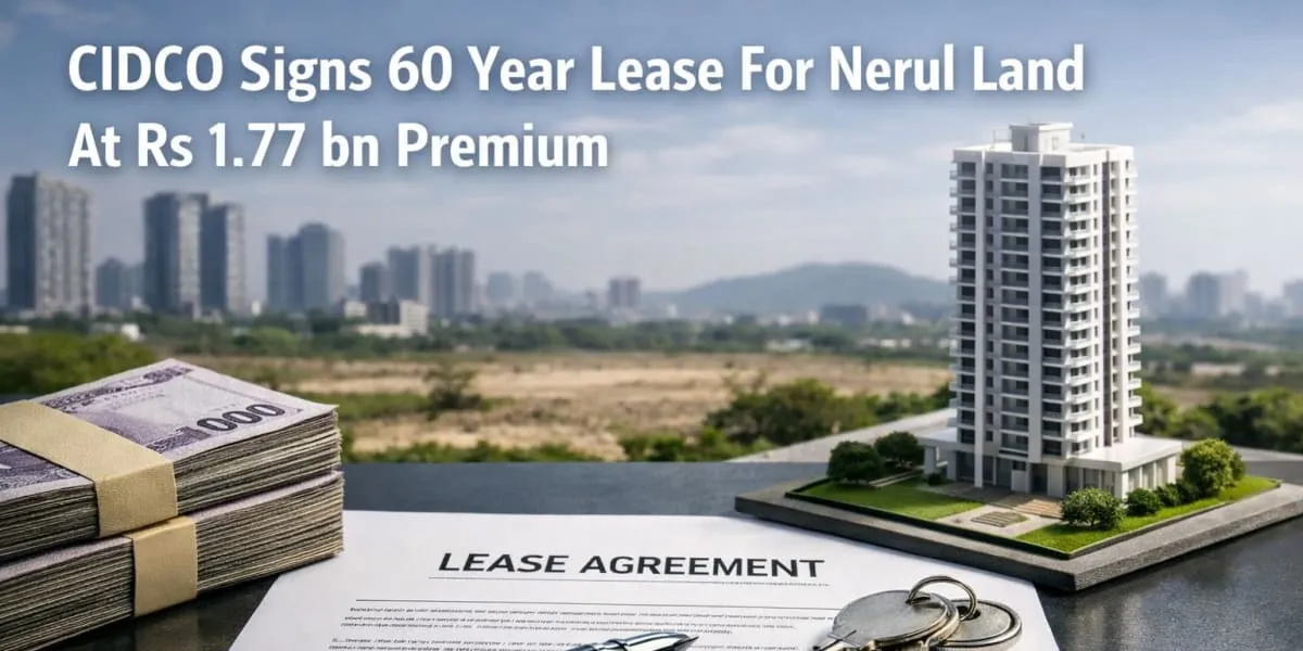 CIDCO Signs 60 Year Lease For Nerul Land At Rs 1.77 bn Premium