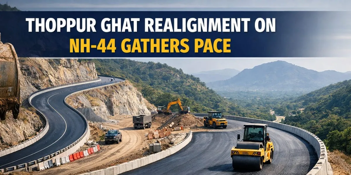 Thoppur Ghat Realignment On National Highway 44 Gathers Pace