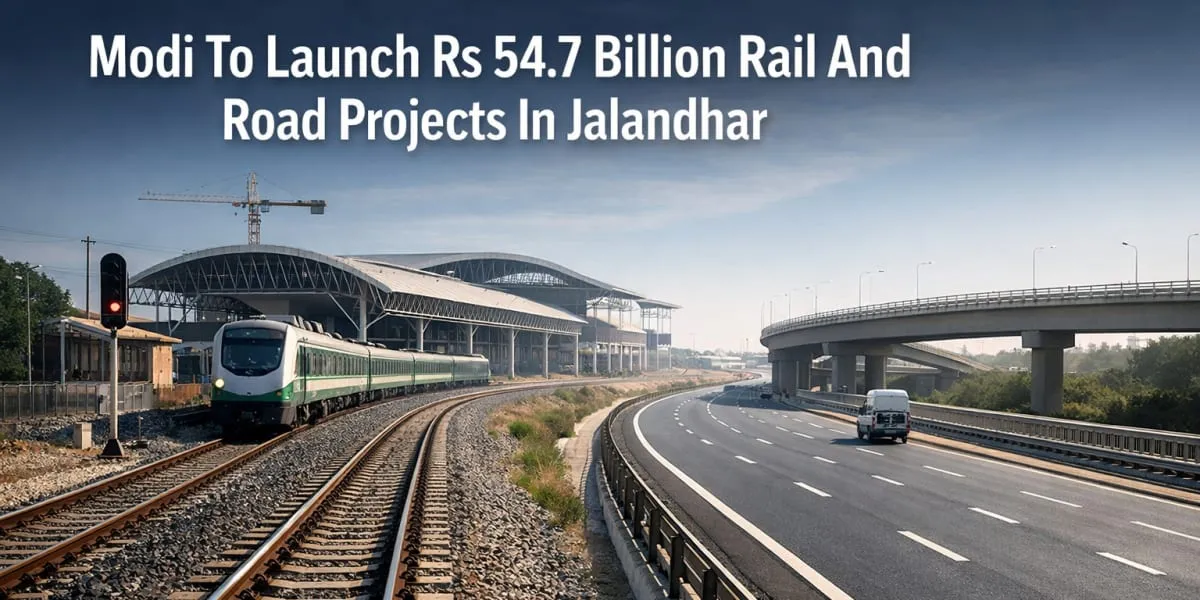 Modi To Launch Rs 54.7 Billion Rail And Road Projects In Jalandhar