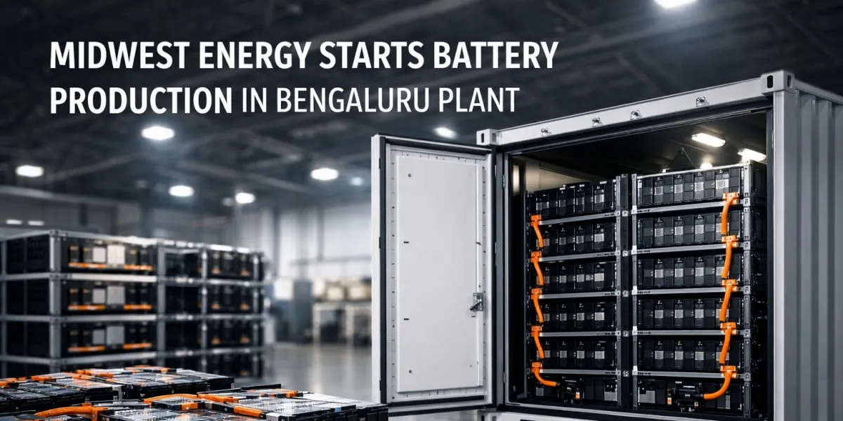 Midwest Energy Starts Battery Production In Bengaluru Plant
