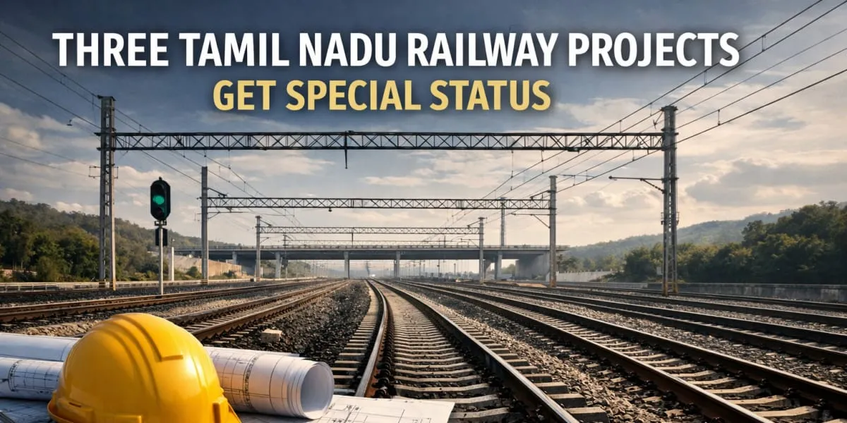 Three Tamil Nadu Railway Projects Get Special Status