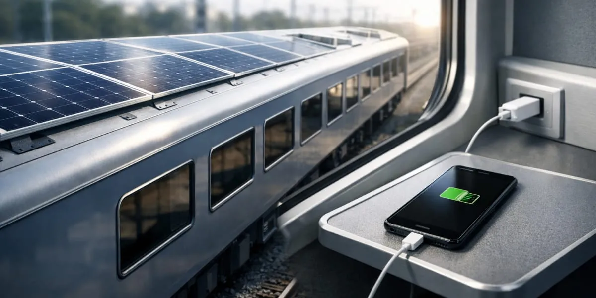 First Solar-Powered Railway Coach Ready With Mobile Charging Facility
