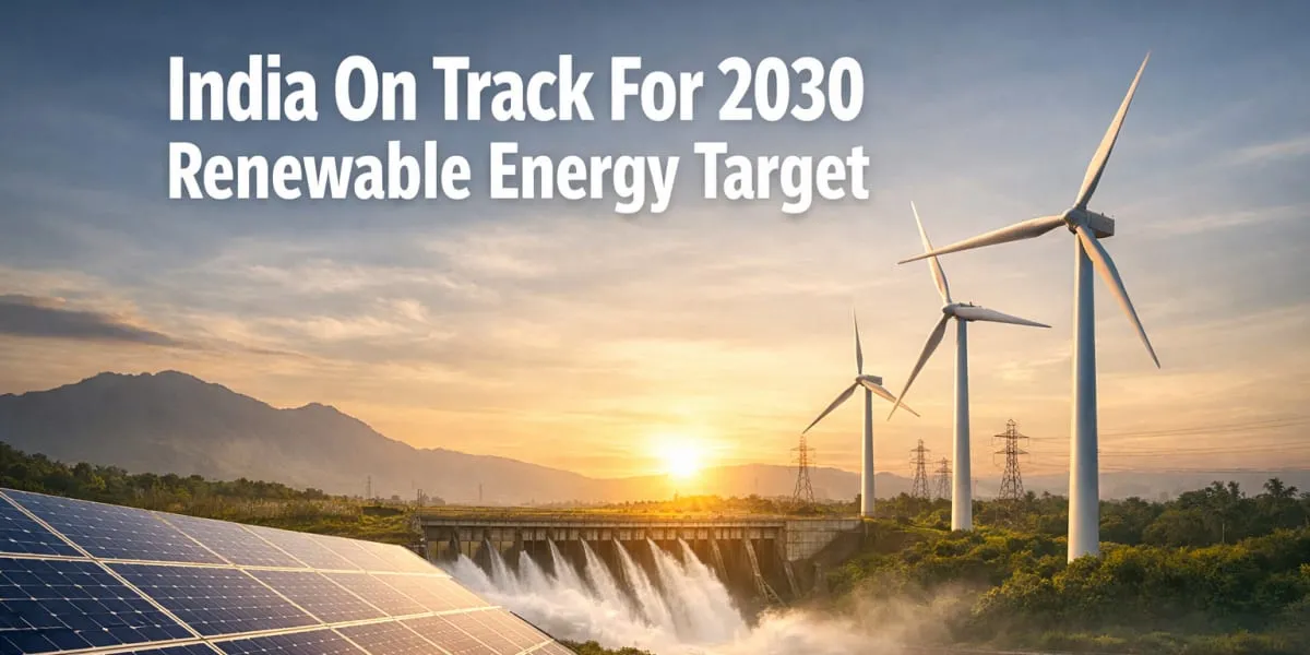 India On Track For 2030 Renewable Energy Target