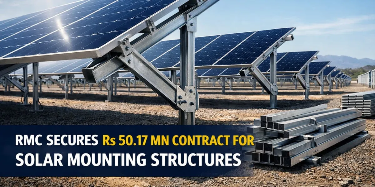 RMC Secures Rs 50.17 mn Contract For Solar Mounting Structures
