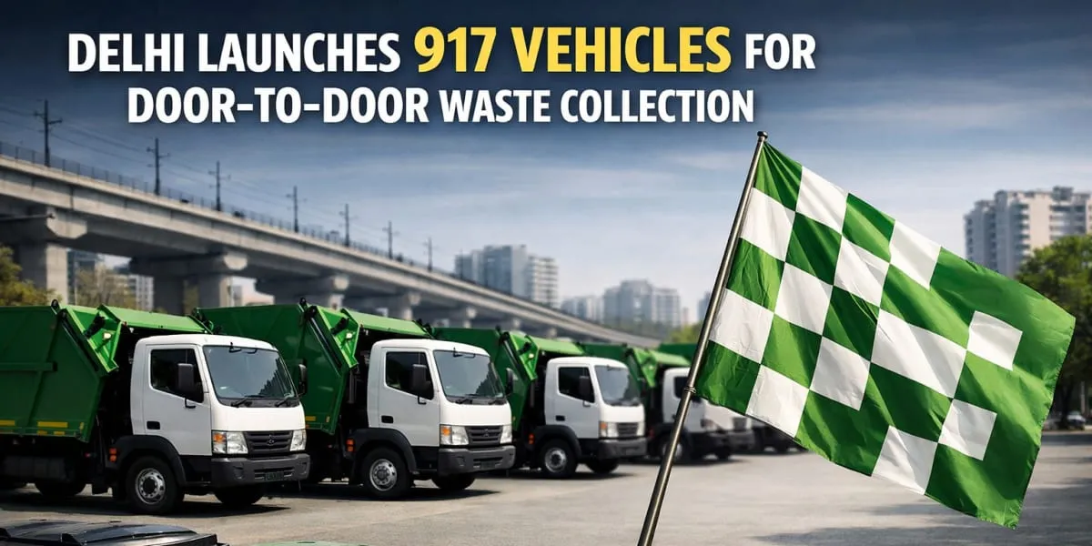 Delhi Launches 917 Vehicles For Door-to-Door Waste Collection