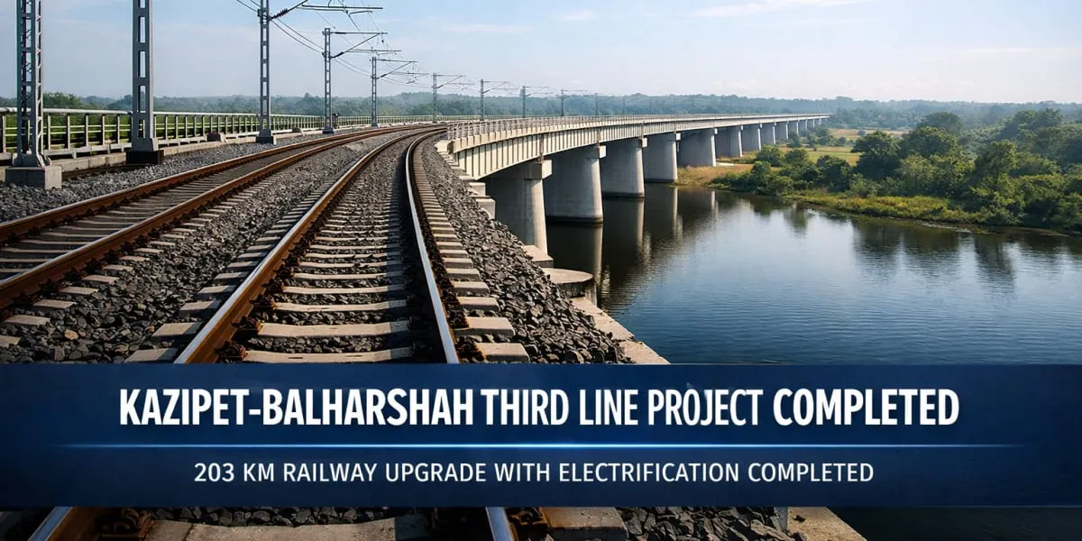 Kazipet Balharshah Third Line Project Completed