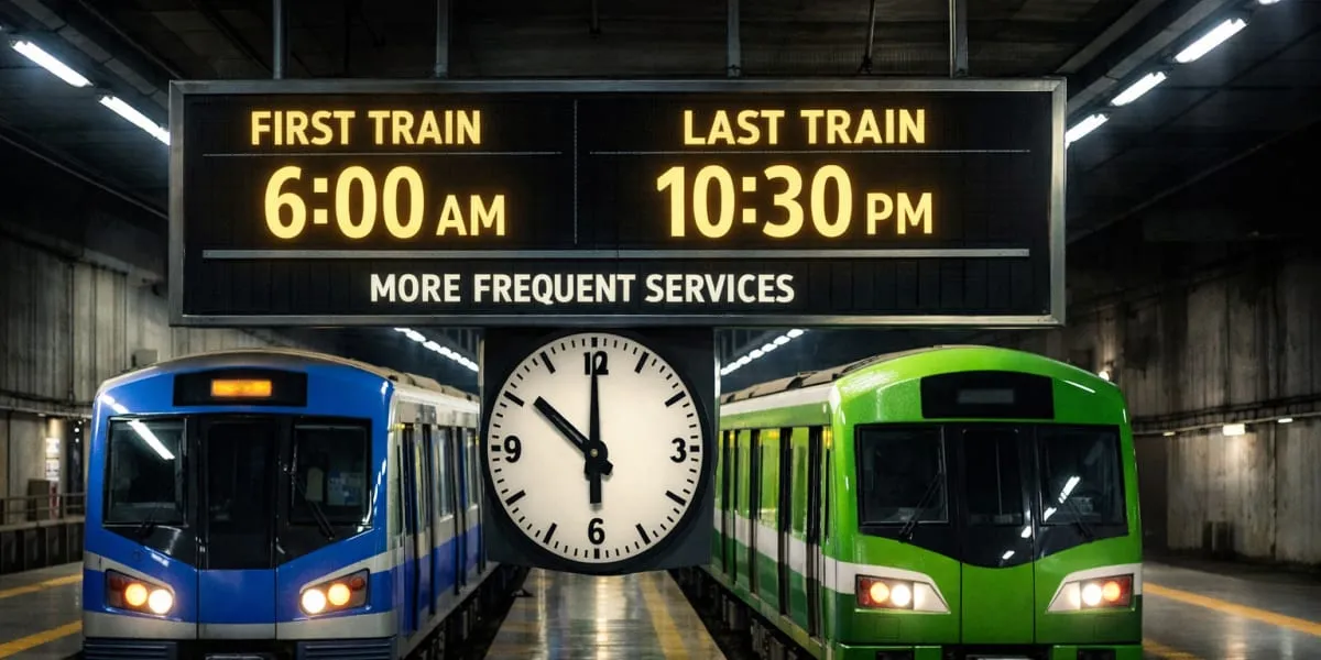 Kolkata Metro Extends Blue and Green Line Timings