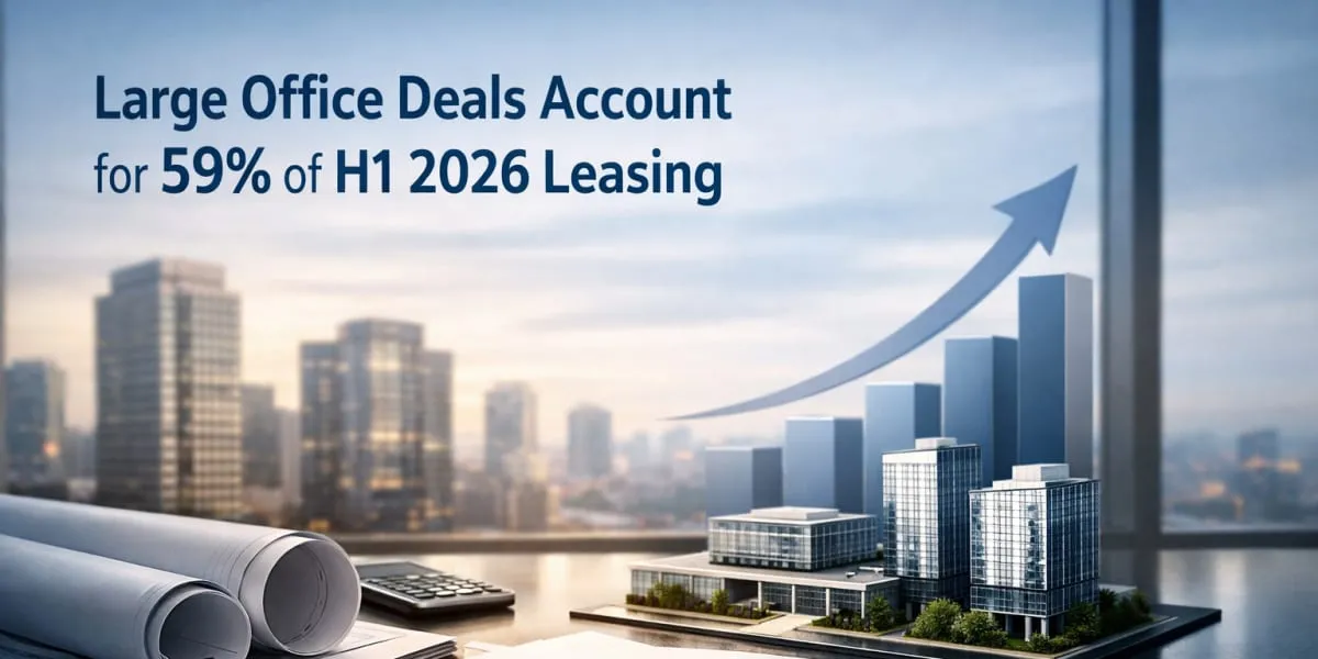 Large Office Deals Account for 59 per cent of H1 2026 Leasing