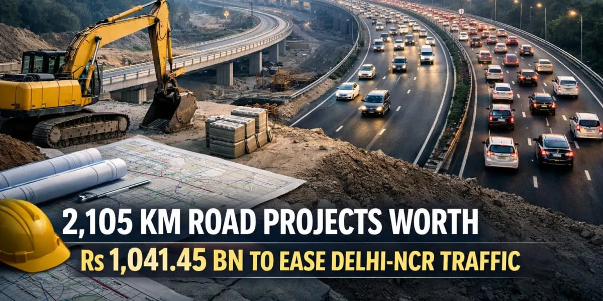 2,105 km Road Projects Worth Rs 1,041.45 bn to Ease Delhi-NCR Traffic
