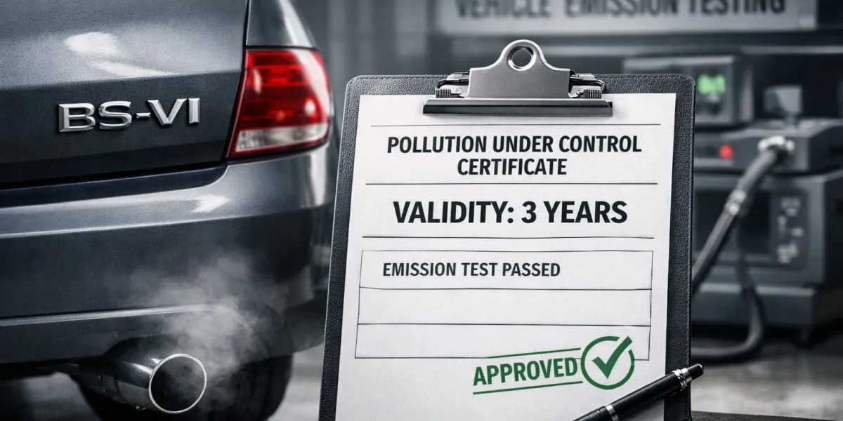 Government Proposes Three Year PUCC Validity For BS-VI Vehicles