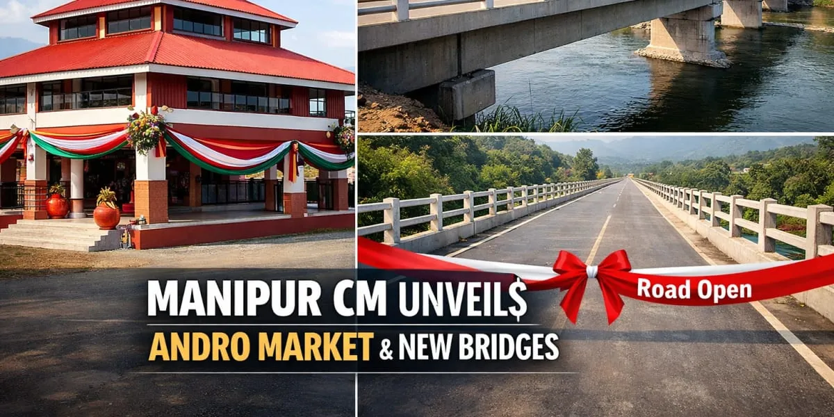 Manipur Chief Minister Unveils Andro Market And Bridges