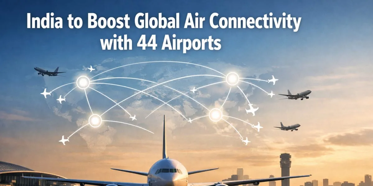 India To Boost Global Air Connectivity With 44 Airports