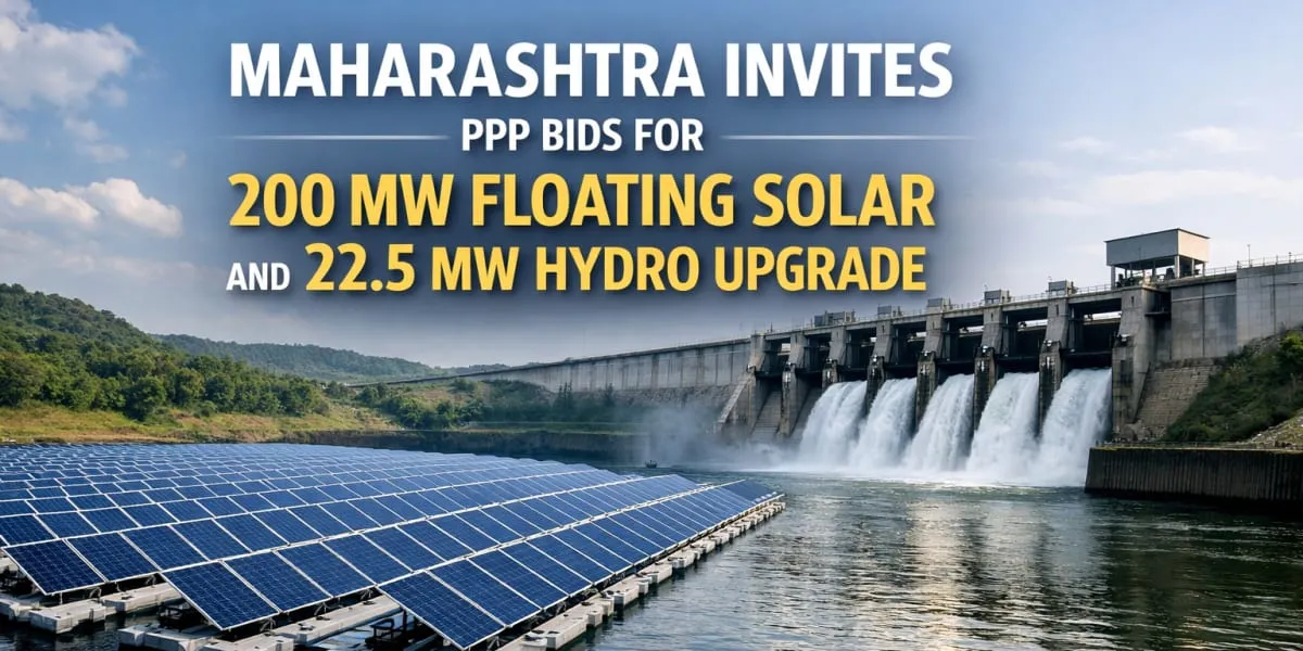 Maharashtra Invites PPP Bids For 200 MW Floating Solar And 22.5 MW Hydro Upgrade